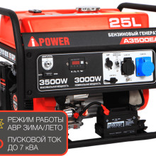Портативный бензиновый генератор A-iPower A3500EAX