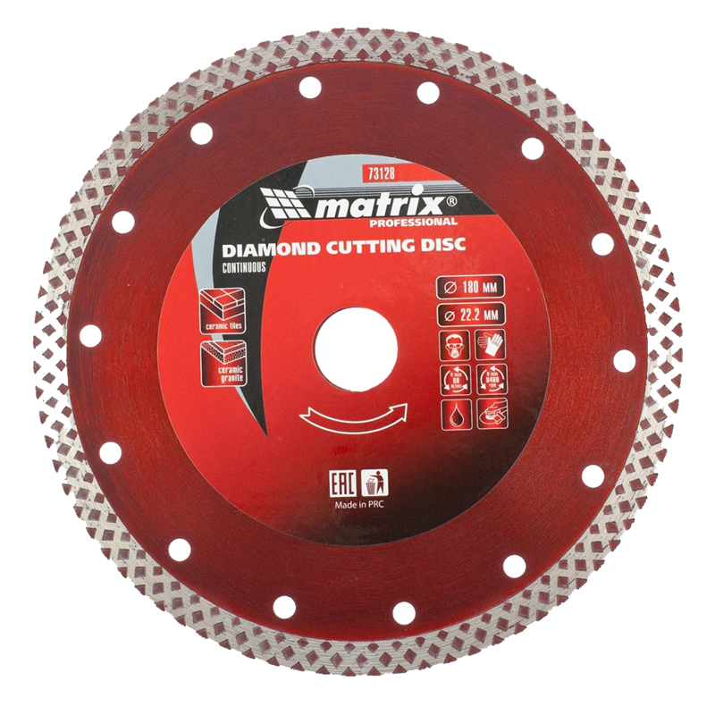 Алмазный диск MATRIX 180х22,2 мм (сухая/мокрая резка)