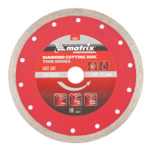 Алмазный диск MATRIX 180х22,2 мм (тонкий мокрая резка)