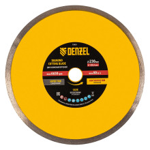 Диск алмазный Denzel 230х22,2 мм, сплошной, супертонкий, горячий пресс, мокрое резание