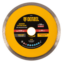 Диск алмазный Denzel супертонкий, 180х25,4 мм, горячее прессование, мокрое резание