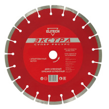 Алмазный диск сегментный Elitech Экстра d 350х25.4 мм, армированный бетон Алмазный диск сегментный Elitech Экстра d 350х25.4 мм, армированный бетон