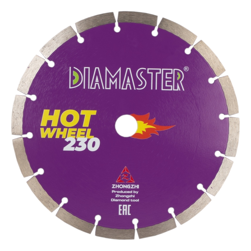 Диск сегментный DIAMASTER HOT WHEEL 230x2,6x22,2x34x2,8x10 мм, 16z, универсал, wet/dry