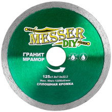 Диск алмазный сплошной Messer DIY 125 мм (гранит, мрамор)