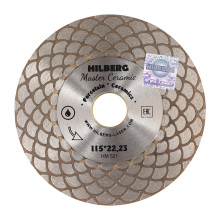Диск алмазный турбо Hilberg Master Ceramic для резки плитки под 45º 115х25/25х22,23
