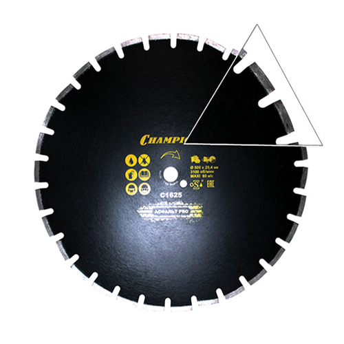Диск алмазный по асфальту Champion PRO 500/25,4/10/4 Asphafight