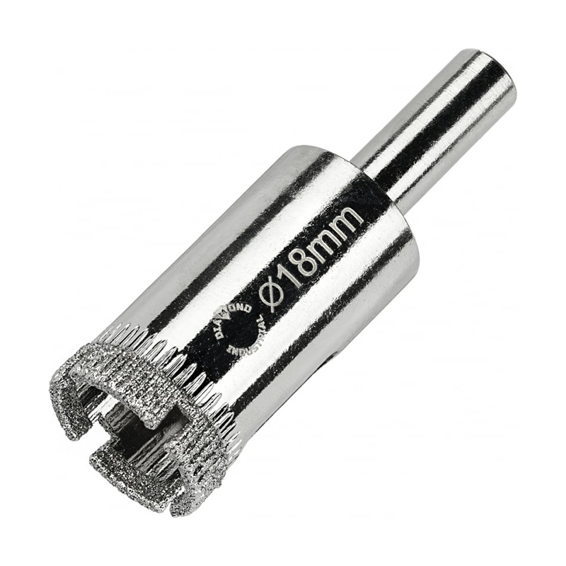 Алмазная коронка Diamond Industrial 18 мм по керамике, плитке и стеклу Алмазная коронка Diamond Industrial 18 мм по керамике, плитке и стеклу