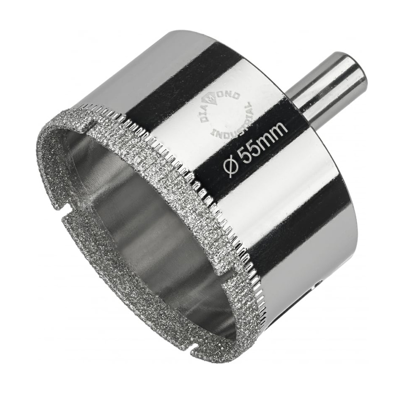 Алмазная коронка Diamond Industrial 55 мм по керамике, плитке и стеклу Алмазная коронка Diamond Industrial 55 мм по керамике, плитке и стеклу