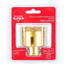 Коронка алмазная универсальная Elitech 60 мм х М14 Коронка алмазная универсальная Elitech 60 мм х М14