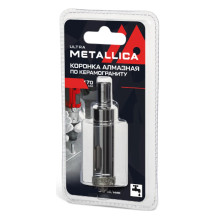 Коронка алмазная METALLICA Ultra 18х70 мм, #46, с сверлом, по керамограниту, плитке, в блистере