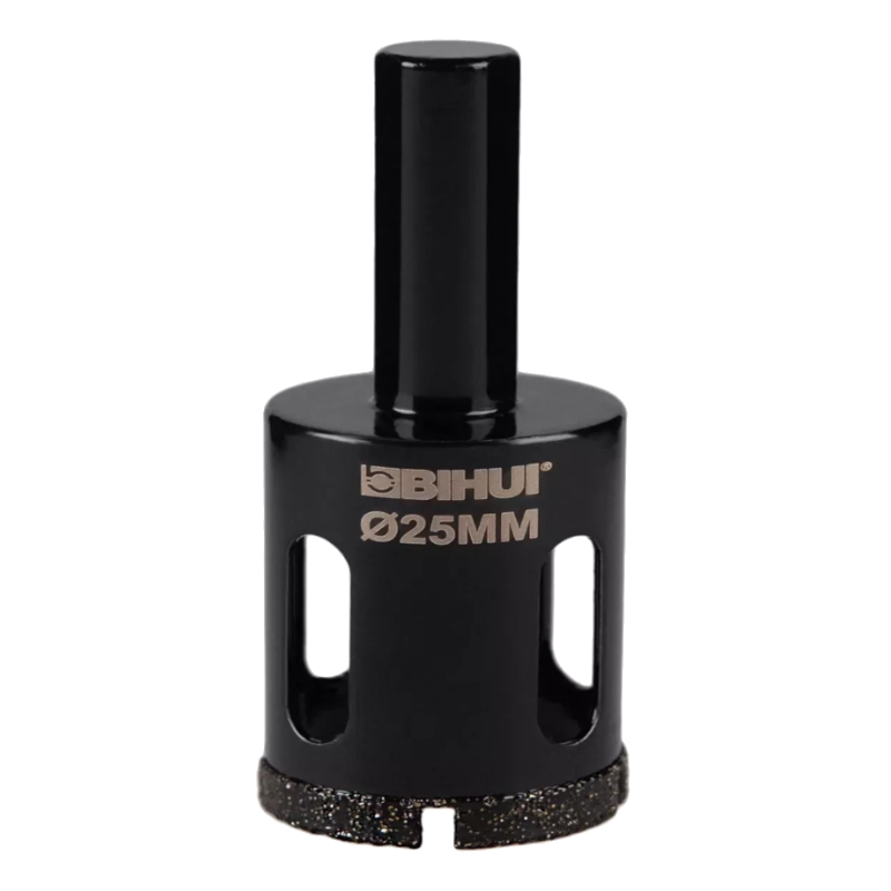 Коронка алмазная по стеклу и керамике BIHUI гальваническая 25 мм DBW25