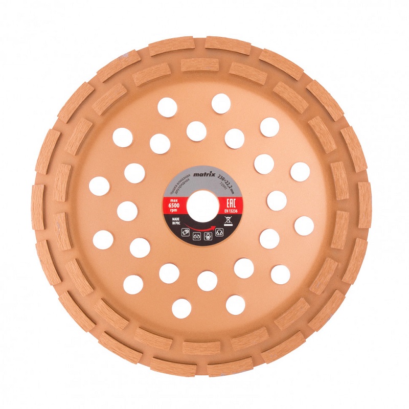 Чашка алмазная MATRIX 230 мм, Двухрядная Чашка алмазная MATRIX 230 мм, Двухрядная
