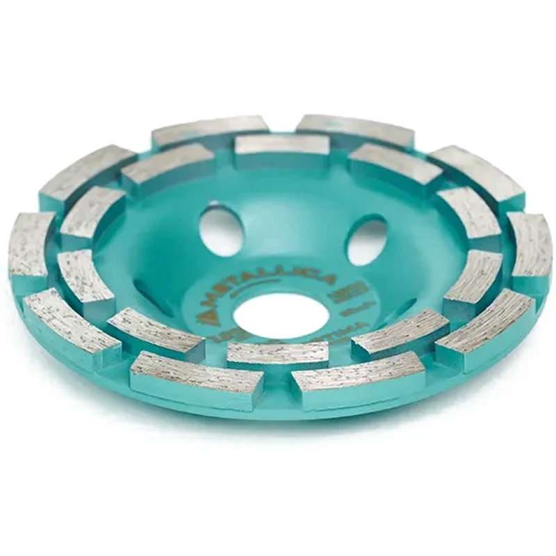 Чашка алмазная шлифовальная двухрядная METALLICA Optima 125x22,2 мм, по бетону