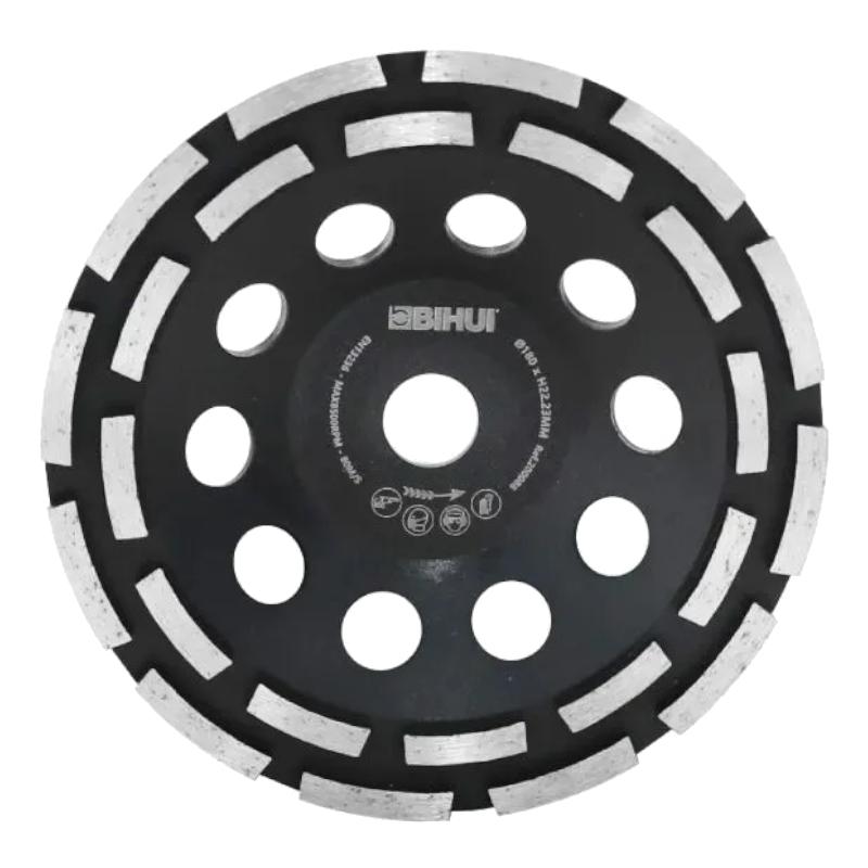 Диск алмазный шлифовальный (алмазная чашка) BIHUI Dual-Row Max 180 мм DCWD7 Диск алмазный шлифовальный (алмазная чашка) BIHUI Dual-Row Max 180 мм DCWD7