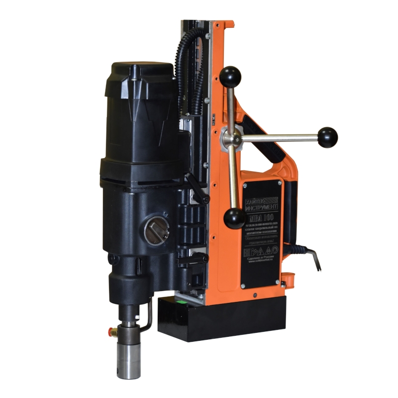Сверлильный станок на магнитном основании Хайтек Инструмент МВА100, 1700Вт, 4ск, конус Морзе 3