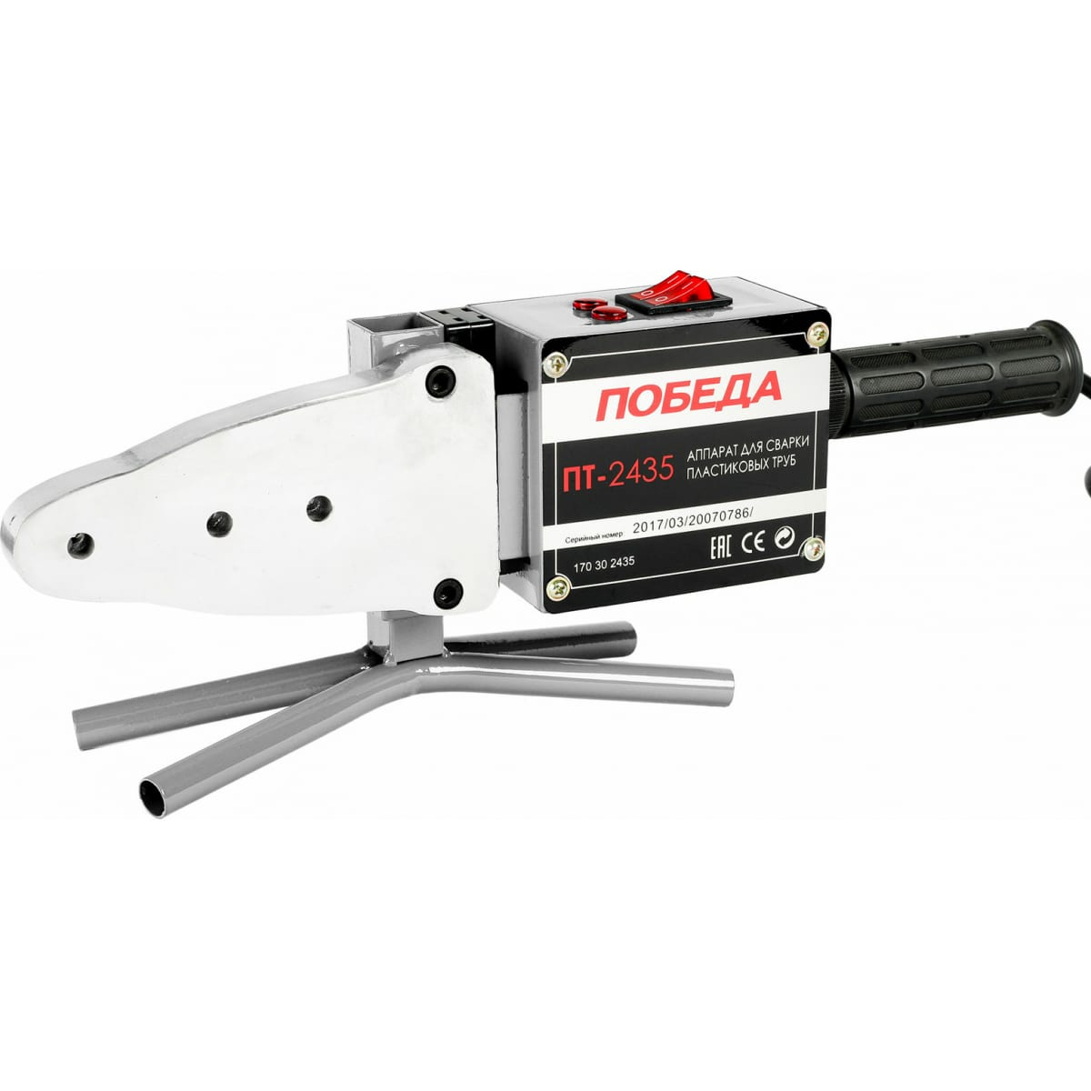 Аппарат для сварки пластиковых труб ПОБЕДА ПТ-2435 (металл. кейс) Аппарат для сварки пластиковых труб ПОБЕДА ПТ-2435 (металл. кейс)