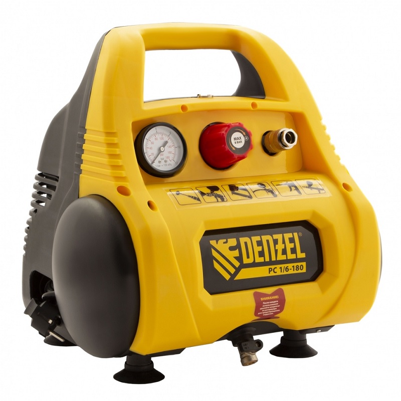 Компрессор воздушный безмасляный Denzel РС 1/6-180 Компрессор воздушный безмасляный Denzel РС 1/6-180