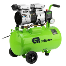 Компрессор безмаслянный малошумный МБ 1100/24,1100 Вт, 24 л, 170 л/мин Сибртех Компрессор безмаслянный малошумный МБ 1100/24,1100 Вт, 24 л, 170 л/мин Сибртех