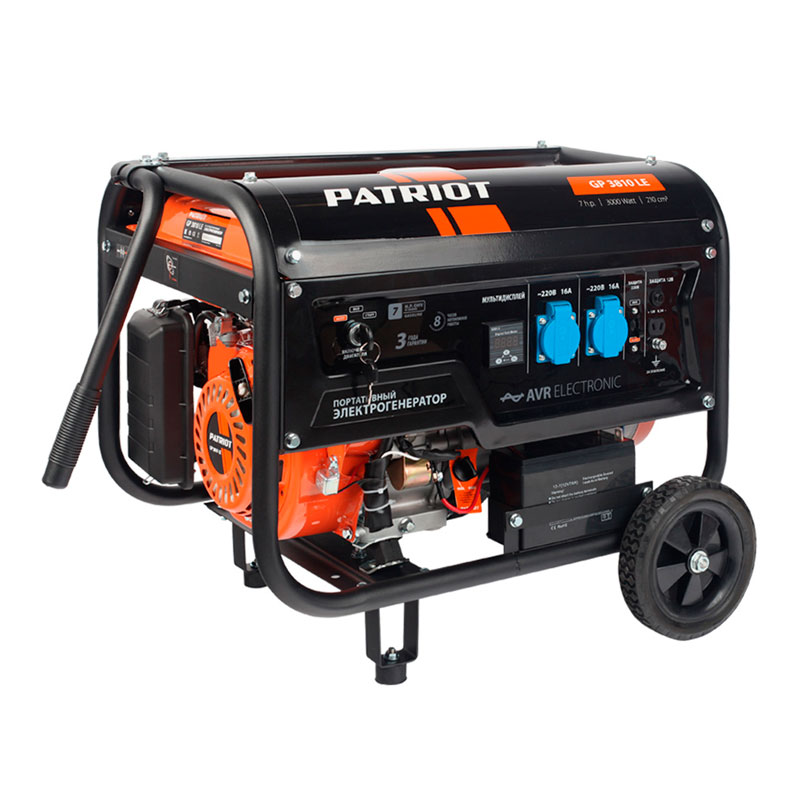 Генератор бензиновый PATRIOT GP 3810LE Генератор бензиновый PATRIOT GP 3810LE