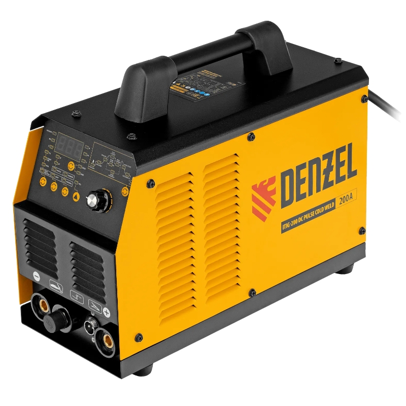 Аппарат аргонодуговой сварки Denzel ITIG-200 DС Pulse Cold Weld, 200 А, ПВ 60% Аппарат аргонодуговой сварки Denzel ITIG-200 DС Pulse Cold Weld, 200 А, ПВ 60%