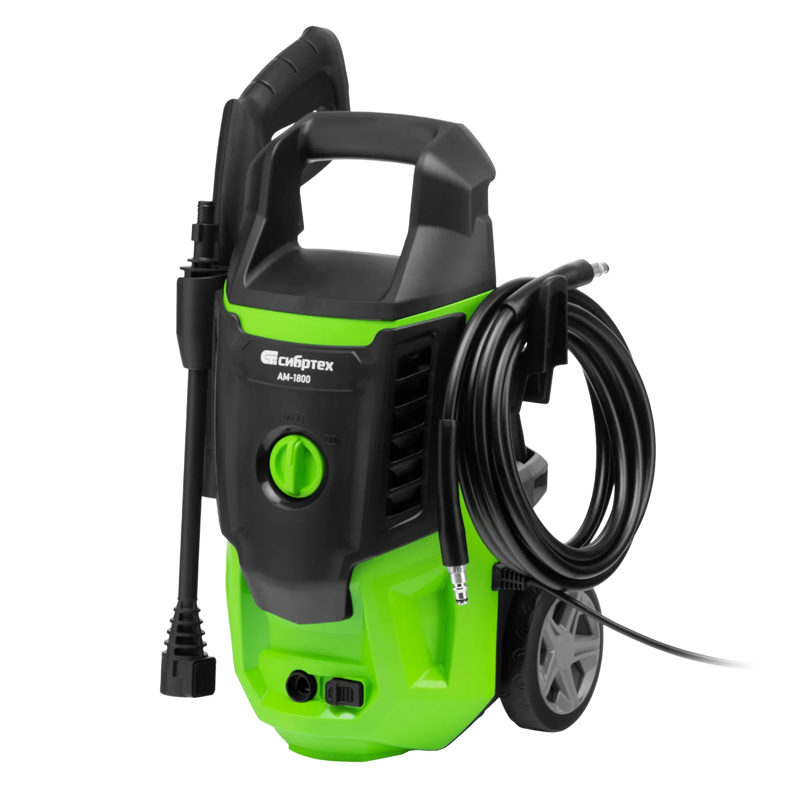 Мойка высокого давления Сибртех АМ-1800, 1800 Вт, 140 бар, 350 л/ч, колесная