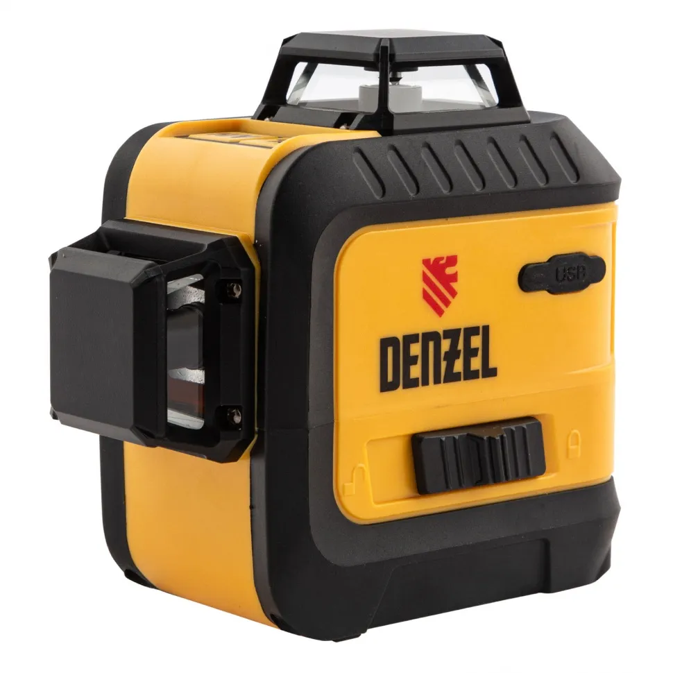 Лазерный уровень мультипризменный Denzel LX 360-2 Red, 30 м, 635 нм, аккумулятор Li 2800 мАч, резьба