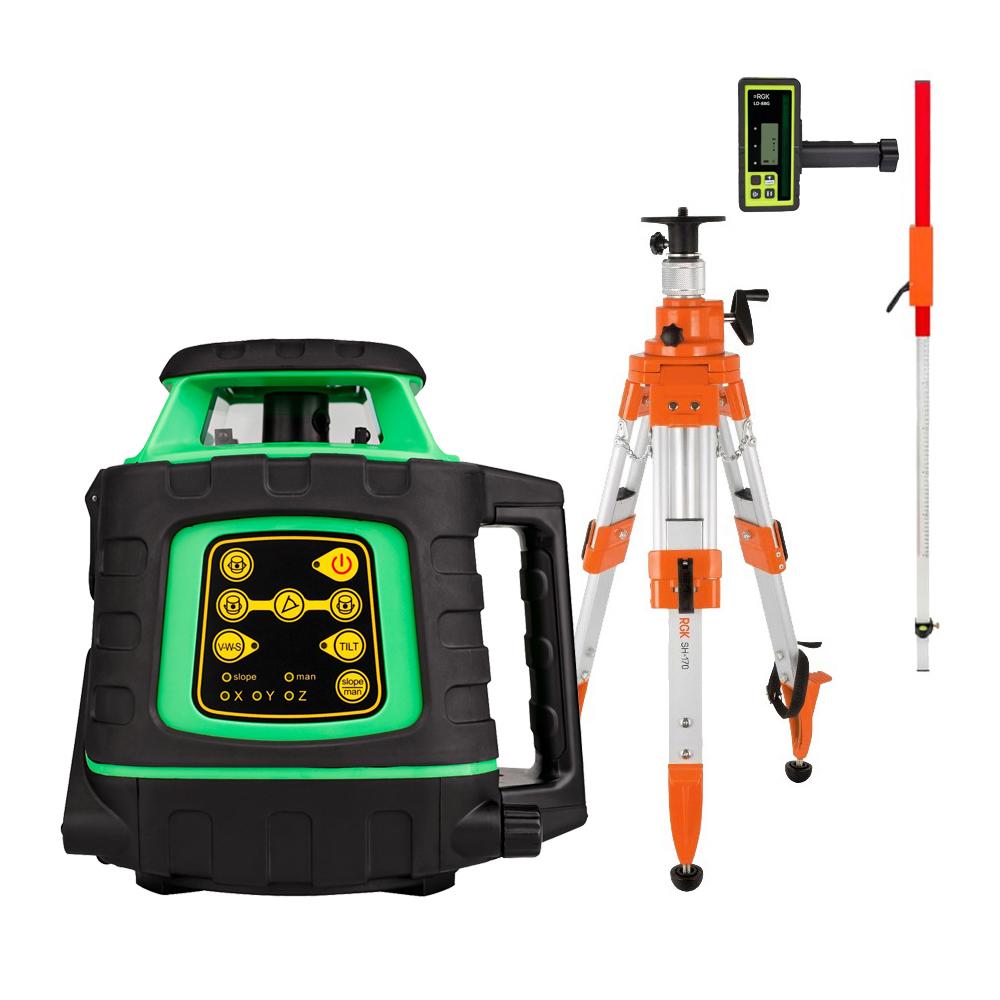 Комплект ротационный нивелир AMO ROTOR 300G + штатив рейка приемник