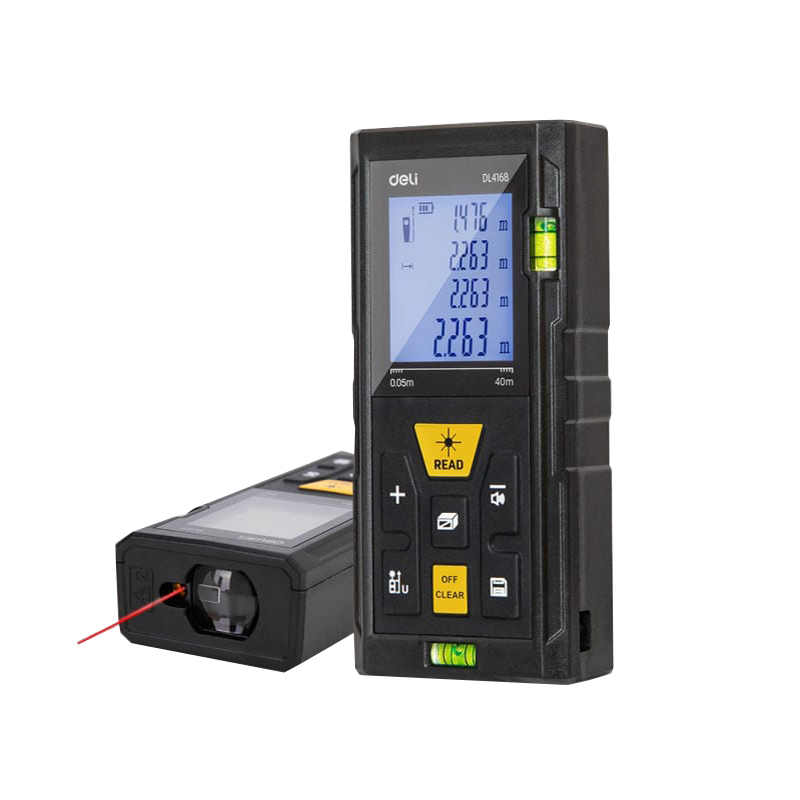 Лазерный дальномер DELI DL4168 (диапазон измерения 0, 05-40м, точность ±3мм, дисплей 1,7 дюймов) Лазерный дальномер DELI DL4168 (диапазон измерения 0, 05-40м, точность ±3мм, дисплей 1,7 дюймов)
