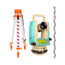 Комплект теодолит RGK T-05 лазерный отвес, с поверкой штатив рейка 3 в 1 Комплект теодолит RGK T-05 лазерный отвес, с поверкой штатив рейка 3 в 1