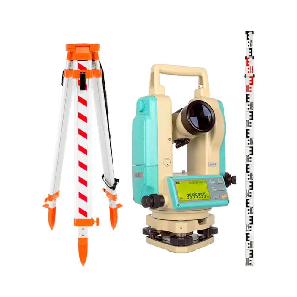 Комплект теодолит RGK T-05 лазерный отвес, штатив рейка 3 в 1 Комплект теодолит RGK T-05 лазерный отвес, штатив рейка 3 в 1