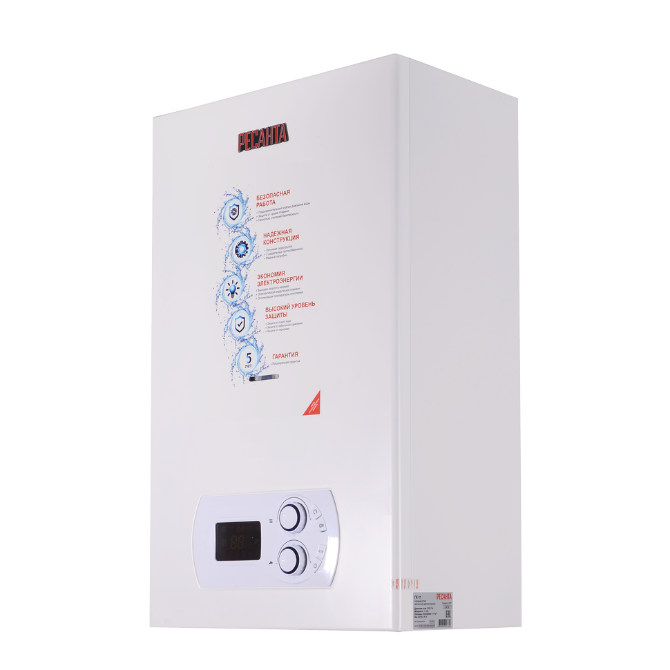 Котел газовый настенный двухконтурный Ресанта ГК-11