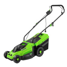 Газонокосилка электрическая L1500, 1500 Вт, ширина 33 см, 5 уровней, пластиковый травосборник 35 л С Газонокосилка электрическая L1500, 1500 Вт, ширина 33 см, 5 уровней, пластиковый травосборник 35 л С