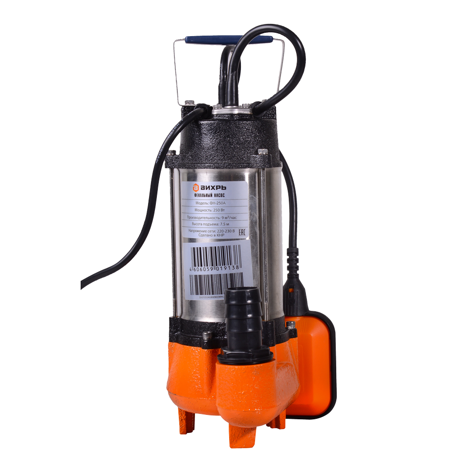 Насос фекальный Вихрь ФН-250А Насос фекальный Вихрь ФН-250А