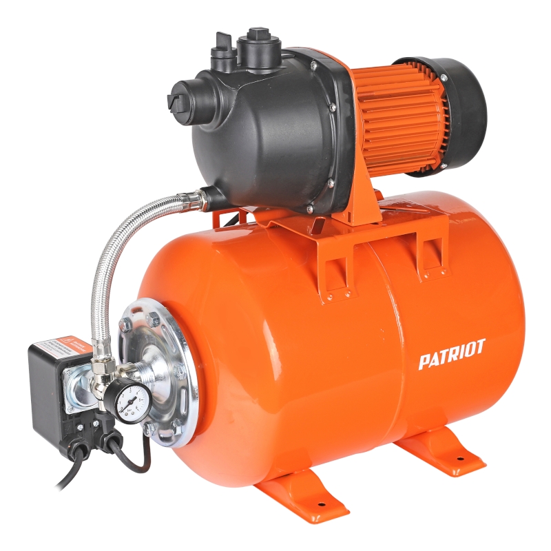 Насосная станция для воды PATRIOT PW 850-24 P для дачи и дома, 850Вт, 3000л.час, объем 24л
