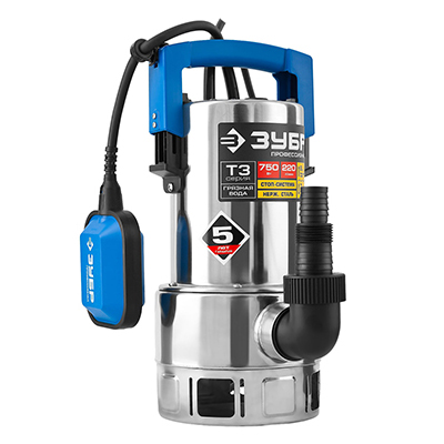 Дренажный насос ЗУБР Профессионал НПГ-Т3-750-С Дренажный насос ЗУБР Профессионал НПГ-Т3-750-С