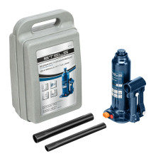 Домкрат гидравлический бутылочный, 2 т, h подъема 178-338 мм, в пластиковом кейсе Stels Домкрат гидравлический бутылочный, 2 т, h подъема 178-338 мм, в пластиковом кейсе Stels