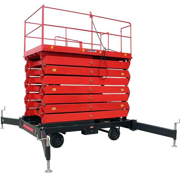 Самоходный ножничный подъёмник GROST Tower Drive BS 400-16 с выдвижной платформой