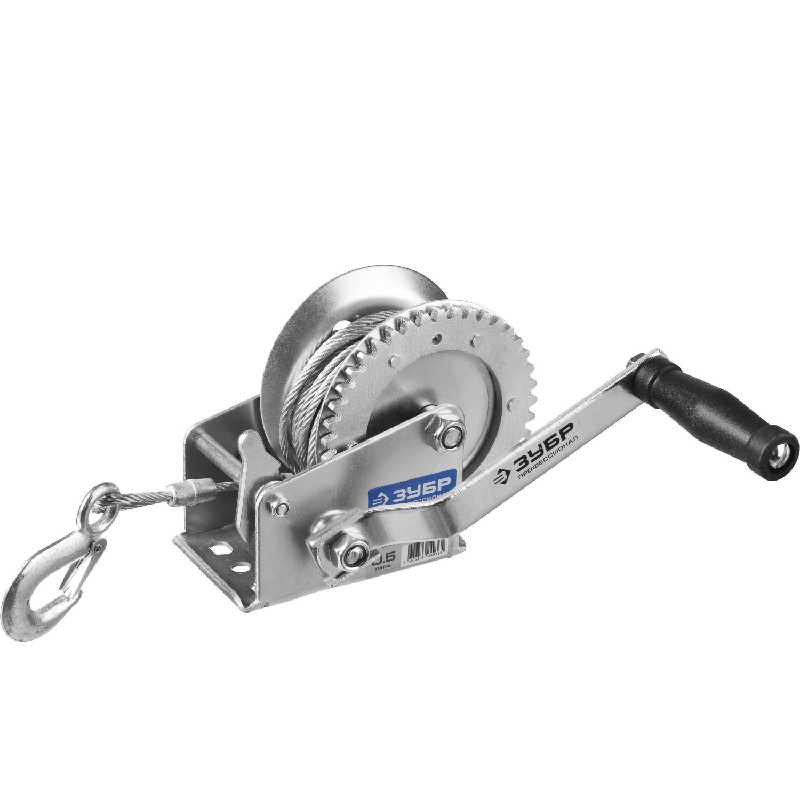 Лебедка ручная барабанная ЗУБР Профессионал 0,9 т 8 м (тяговая, тросовая)