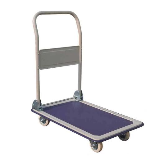 Тележка платформенная пластиковая 200 кг TOR PH200P (480x740) со складной ручкой (пластик, 100 мм)