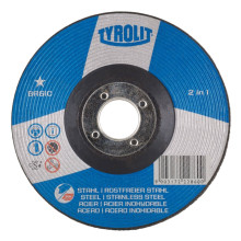 Диск обдирочный Tyrolit 27 125х6,0х22,23 А30Q-BF 2 in 1 BASIC (упаковка 10 шт.) Диск обдирочный Tyrolit 27 125х6,0х22,23 А30Q-BF 2 in 1 BASIC (упаковка 10 шт.)