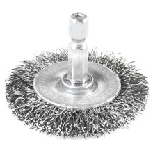 Щетка PATRIOT круглая для дрели, 50 мм НЕХ, металлическая, жесткая Щетка PATRIOT круглая для дрели, 50 мм НЕХ, металлическая, жесткая