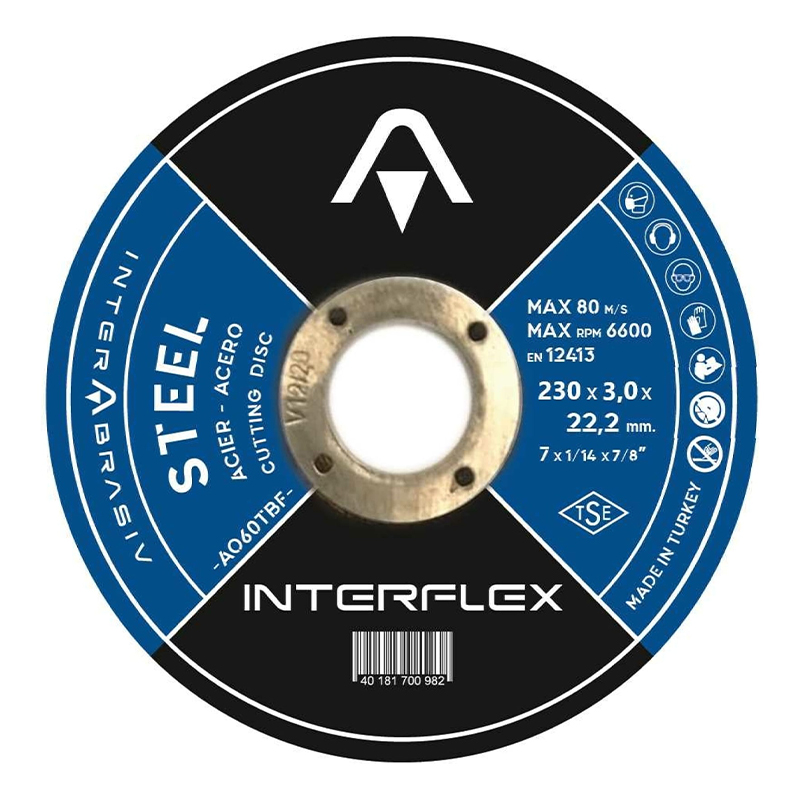 Круг отрезной по металлу INTERFLEX 230x3,0x22 ,23
