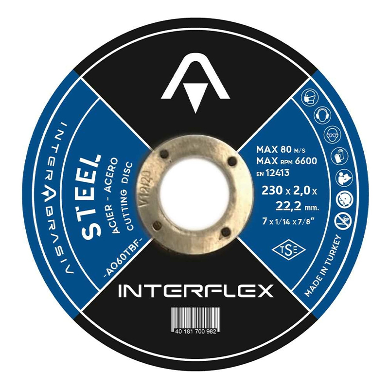 Круг отрезной по металлу INTERFLEX 230x2,0x22 ,23 Круг отрезной по металлу INTERFLEX 230x2,0x22 ,23
