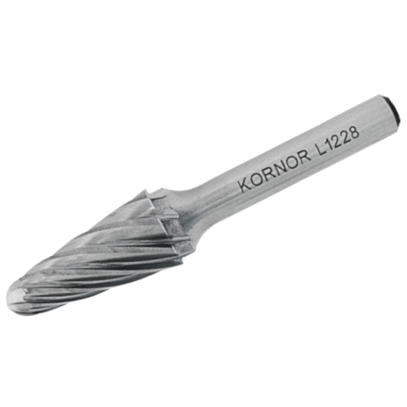 Борфреза сфероконическая KORNOR L0613NFM03 по алюминию (крупная насечка)