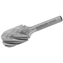 Борфреза сфероцилиндрическая KORNOR C0820NFM06 по алюминию (крупная насечка)