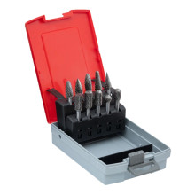 Набор твердосплавных борфрез RODMIX 10 шт, двойная насечка (A10, B10, C10, D10, E10, F10, G10, H10, L10, M10) Набор твердосплавных борфрез RODMIX 10 шт, двойная насечка (A10, B10, C10, D10, E10, F10, G10, H10, L10, M10)