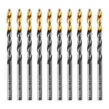 Сверло по металлу Denzel 4,8 мм, HSS-Tin, Golden Tip, 10 шт.