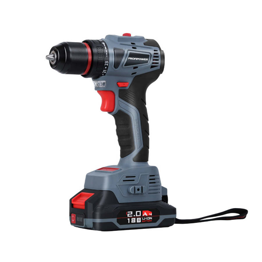 Шуруповерт бесщеточный ProfiPower MKBL-18B (18В,Li-ion-2шт,2.0Ач,40Нм,З/У, 0,8-10мм,магнитная бита)