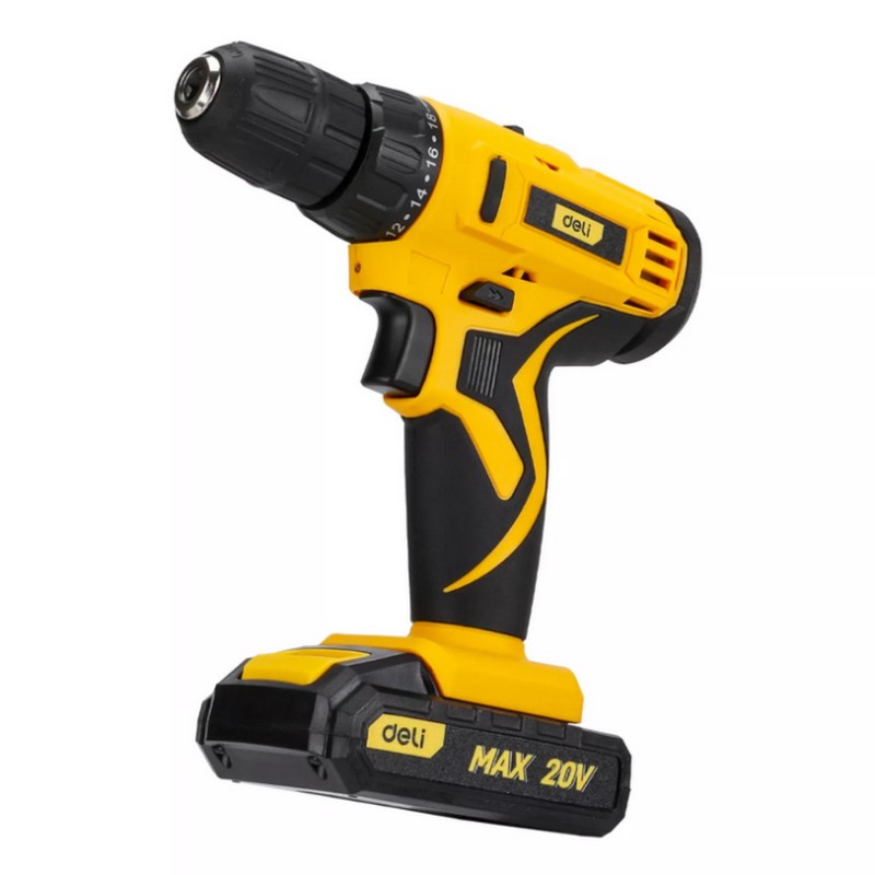 Дрель-шуруповерт аккумуляторная DELI DL-DZ20-E1D1 (2АКБ 20Вх1, 5Ач + ЗУ, 29Нм, реверс, кейс) Дрель-шуруповерт аккумуляторная DELI DL-DZ20-E1D1 (2АКБ 20Вх1, 5Ач + ЗУ, 29Нм, реверс, кейс)