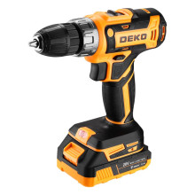 Аккумуляторная дрель-шуруповерт DEKO DKCD20FU-Li, 20В, 1x2.0Ач, з/у (2024)